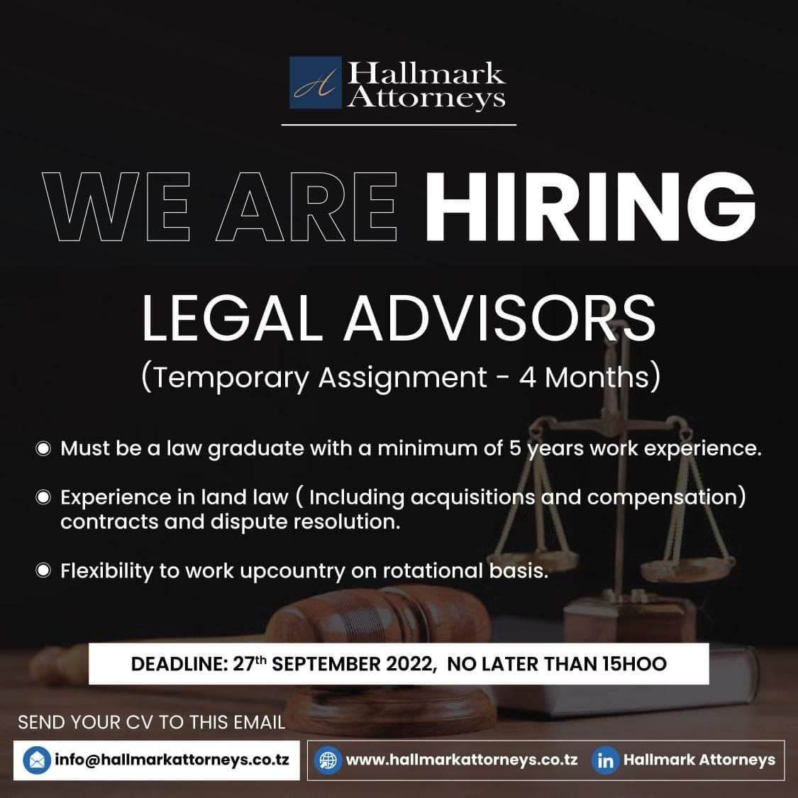 Legal Advisors Temporary Job Opportunities At Hallmark Attorneys 