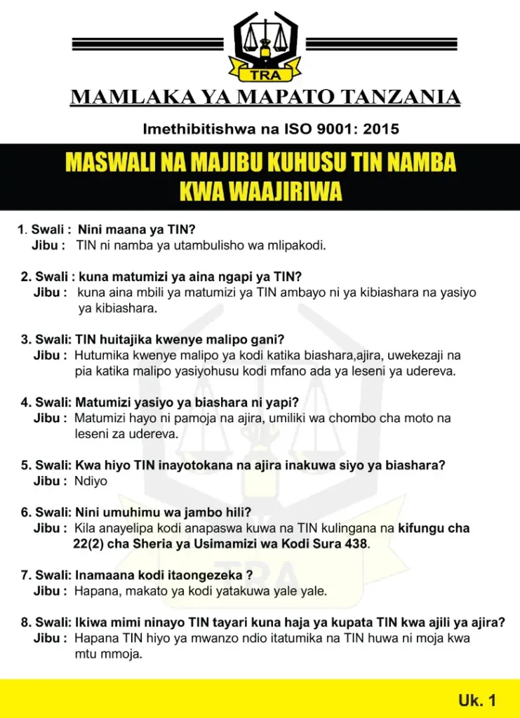 Jinsi ya Kupata TIN Namba Online Process how to Get Tin Number Online in Tanzania