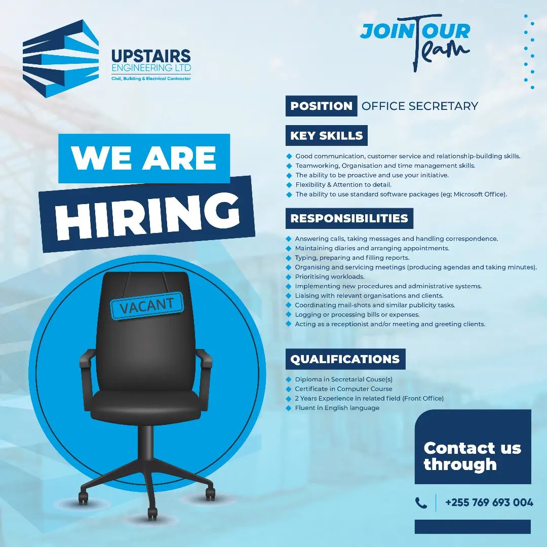 Office Secretary at Upstairs Engineering LTD