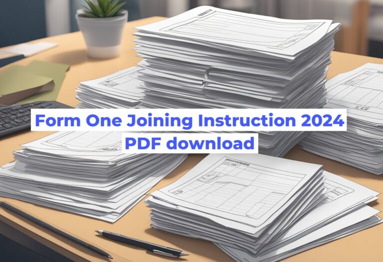 Form One Joining Instruction 2024 PDF AJIRA YAKO