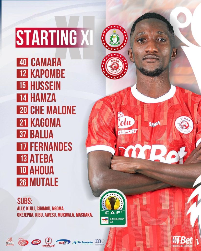 KIKOSI LineUp Simba Vs Ahli Tripol Sept 2024