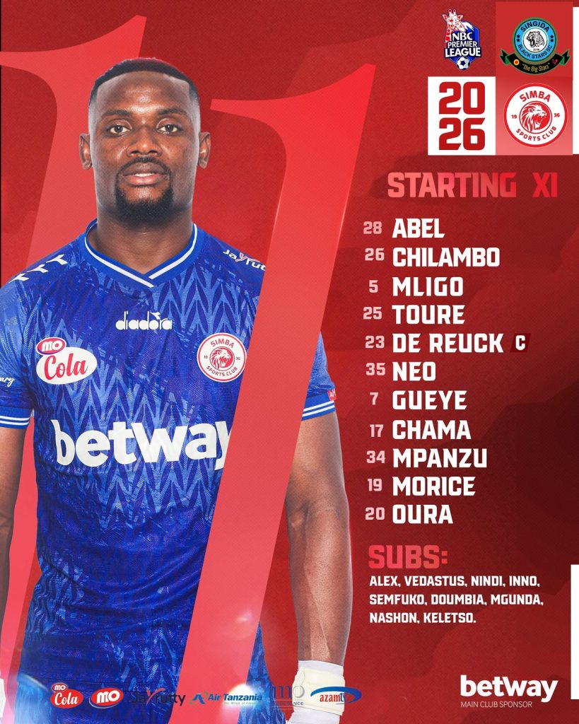 Kikosi cha Simba Vs Singida Black Stars Today — 22 August 2026